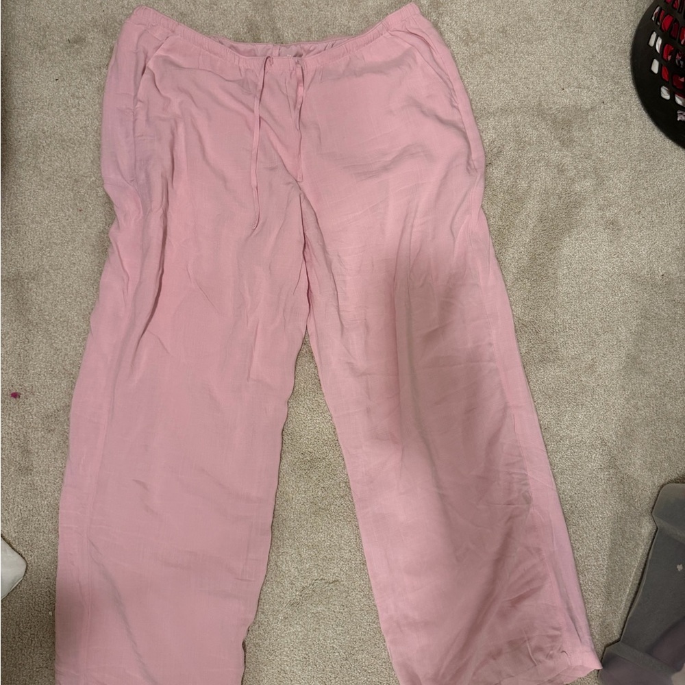 Hollister Pink Wide Leg Pants